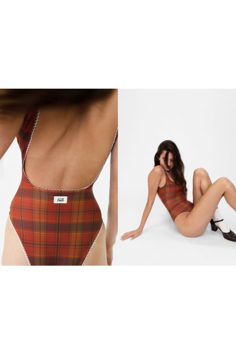 One Piece, Alternate, color, Dark Green Plaid