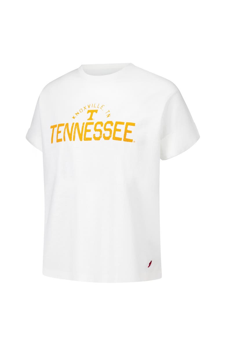 LEAGUE COLLEGIATE WEAR Women's League Collegiate Wear White Tennessee Volunteers Slub Rolled Cuff T-Shirt, Alternate, color, White