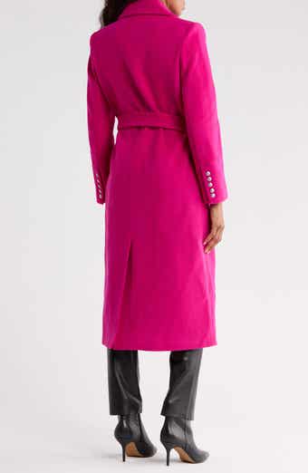 Olina Belted Wool Blend Trench Coat