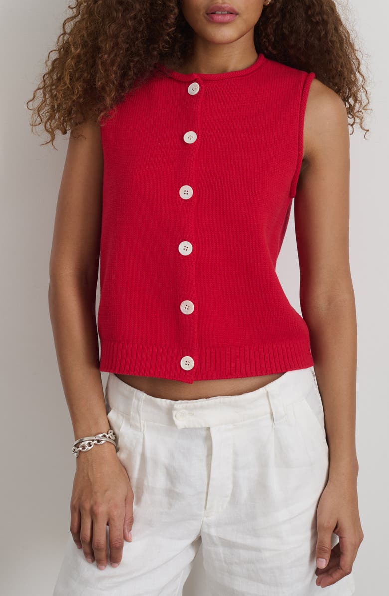 Alex Mill Bridget Cotton Sweater Tank, Main, color, 