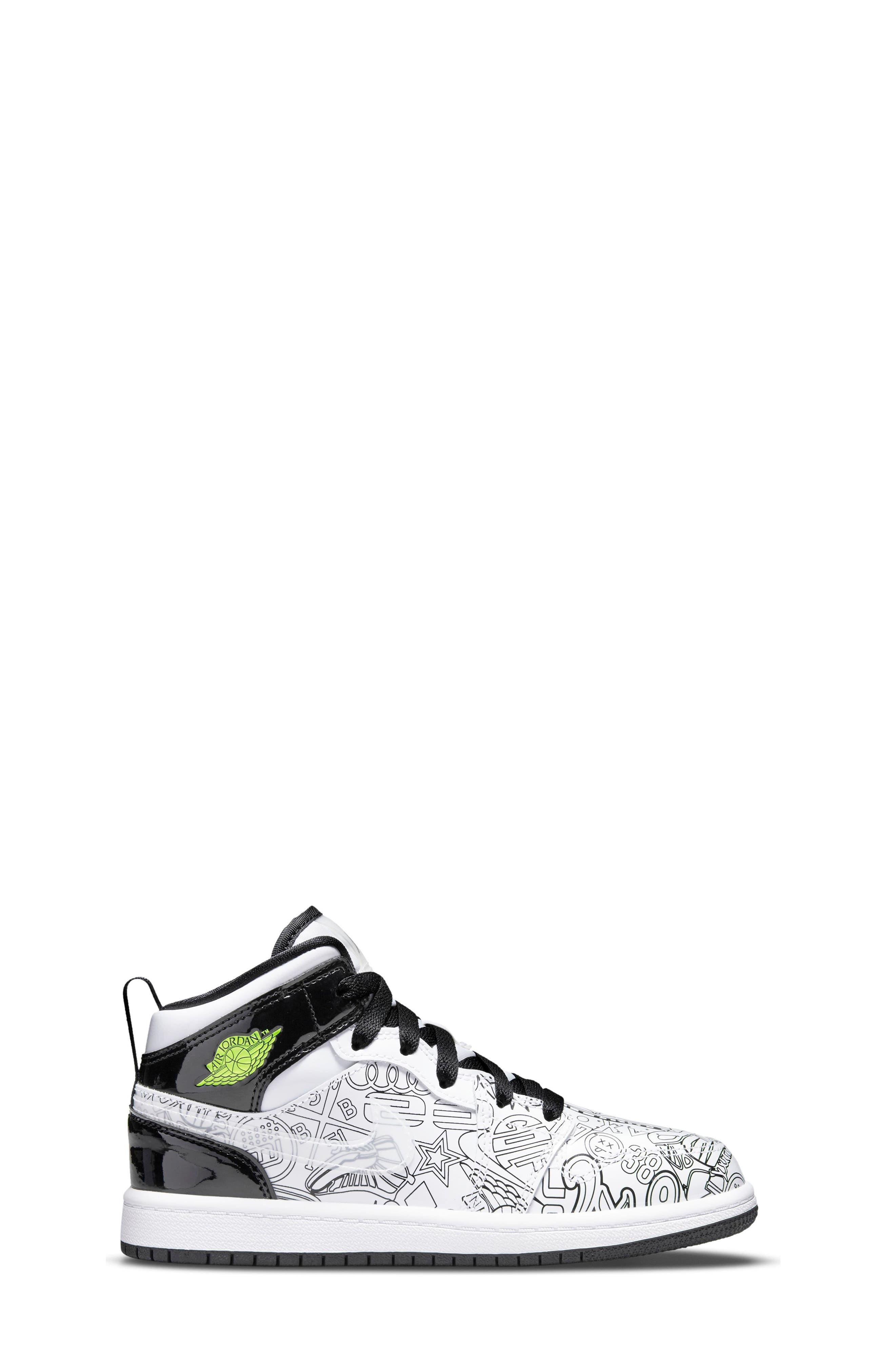 Nike Jordan 1 Mid DIY Basketball Sneaker, Alternate, color, 