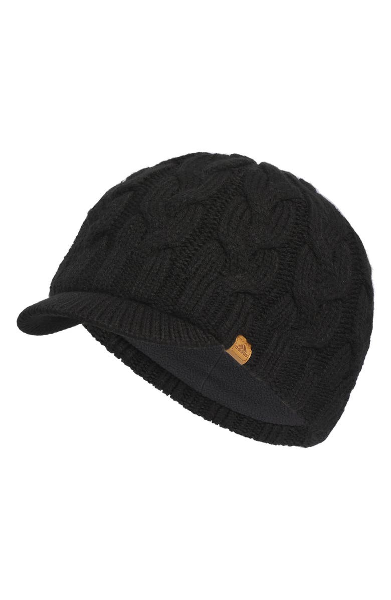 adidas Crystal Brimmer Cable Knit Cap, Main, color,