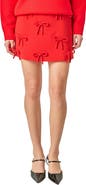 English Factory Bow Embellished Miniskirt