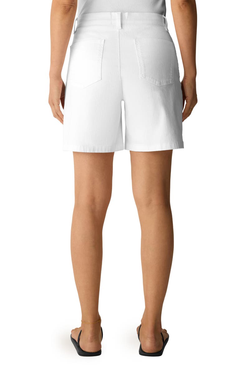 High Waist Denim Shorts, Alternate, color, WHITE