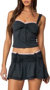 EDIKTED Claudina Ruched Crop Tank