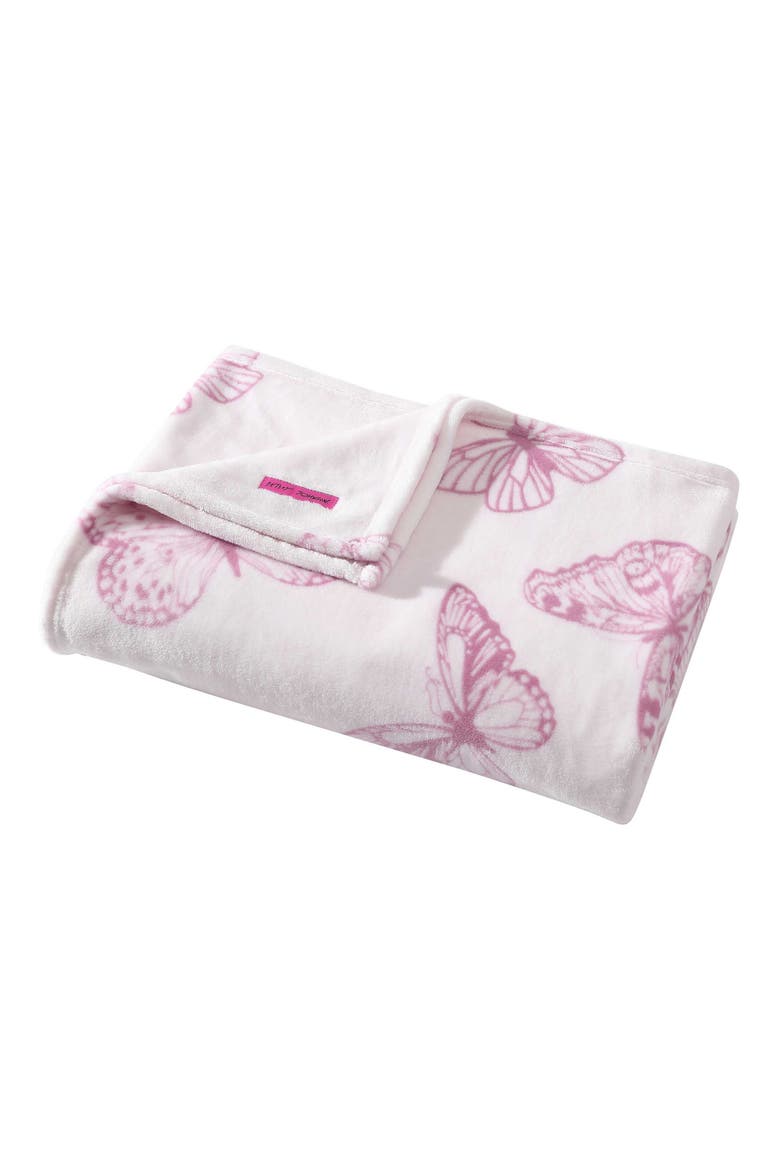 Malachite Butterfly Throw Blanket, Main, color, PINK