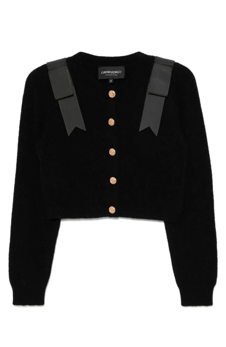 Cynthia Rowley Ivy Cropped Wool Cardigan, Alternate, color,