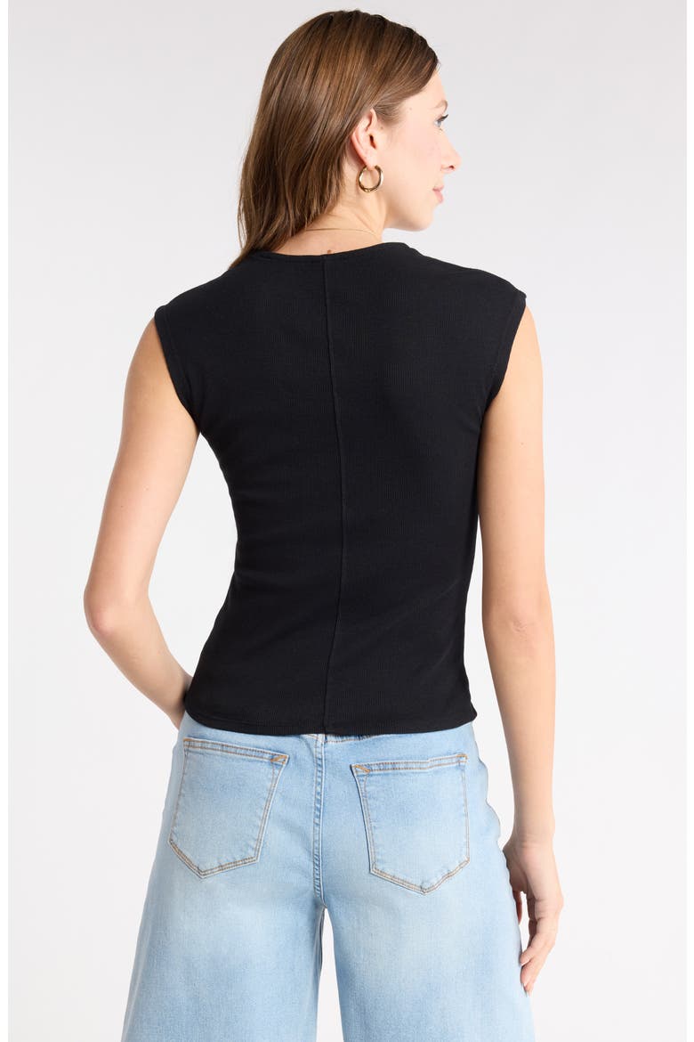 Square Neck Top, Alternate, color, BLACK
