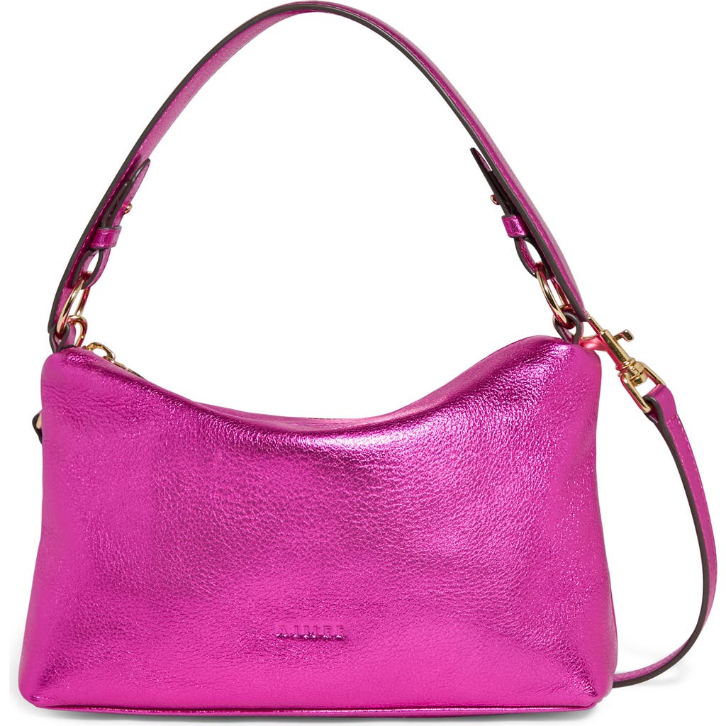 Aimee Ava Convertible Leather Shoulder Bag In Pink
