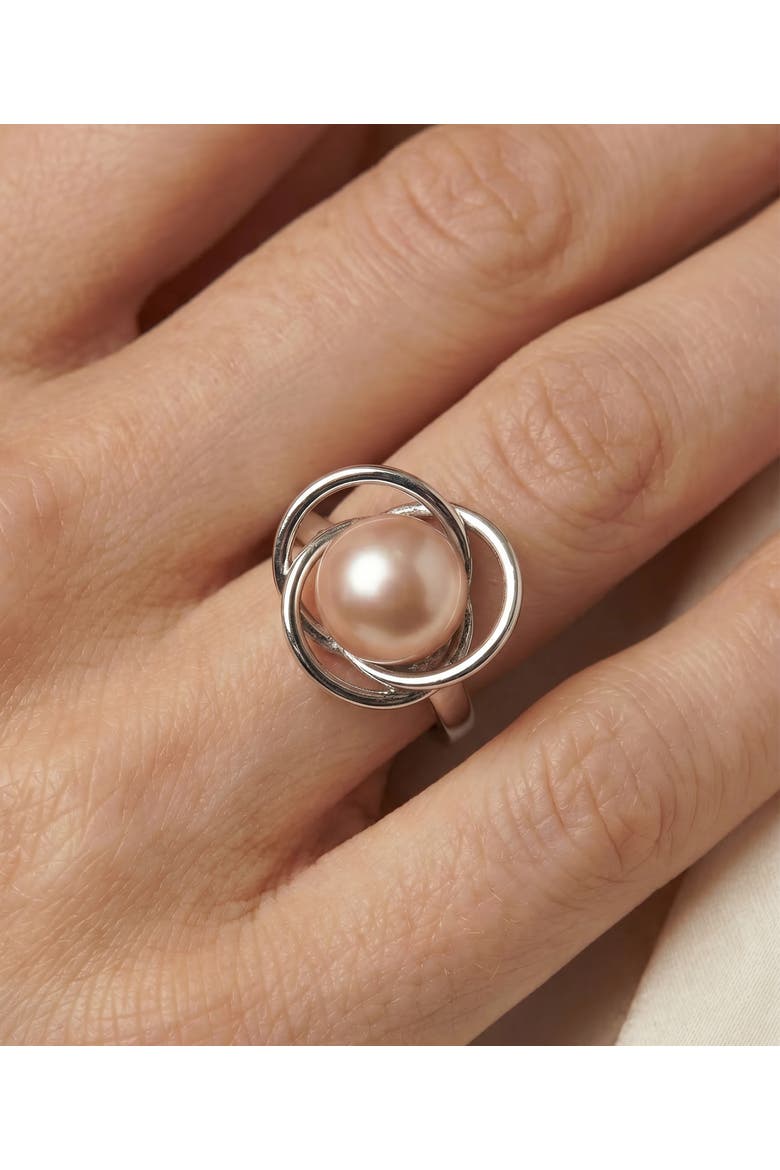Pink Freshwater Pearl Lexi Ring, Alternate, color, White Gold
