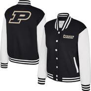 COLOSSEUM Women's Colosseum Black Purdue Boilermakers French Baguette Full Snap Fleece Jacket