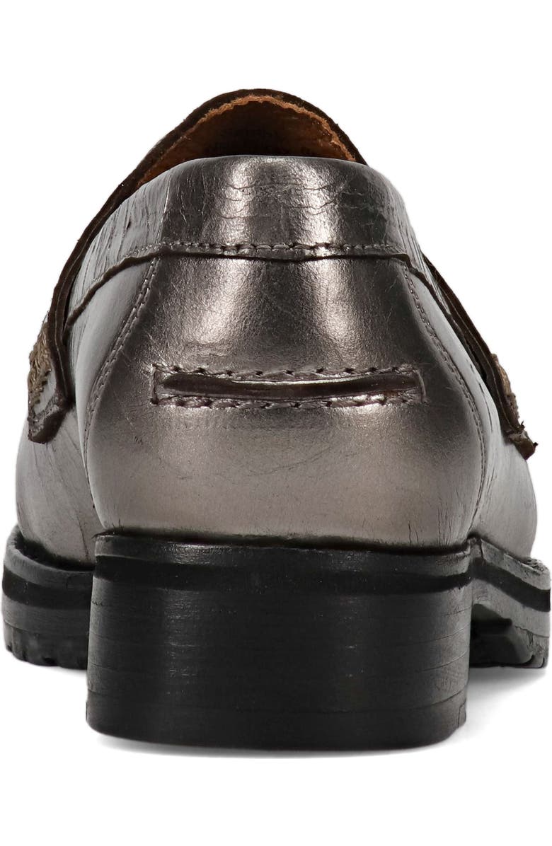 Frye Melissa Loafer, Alternate, color, Dark Pewter - Lunar Metallic