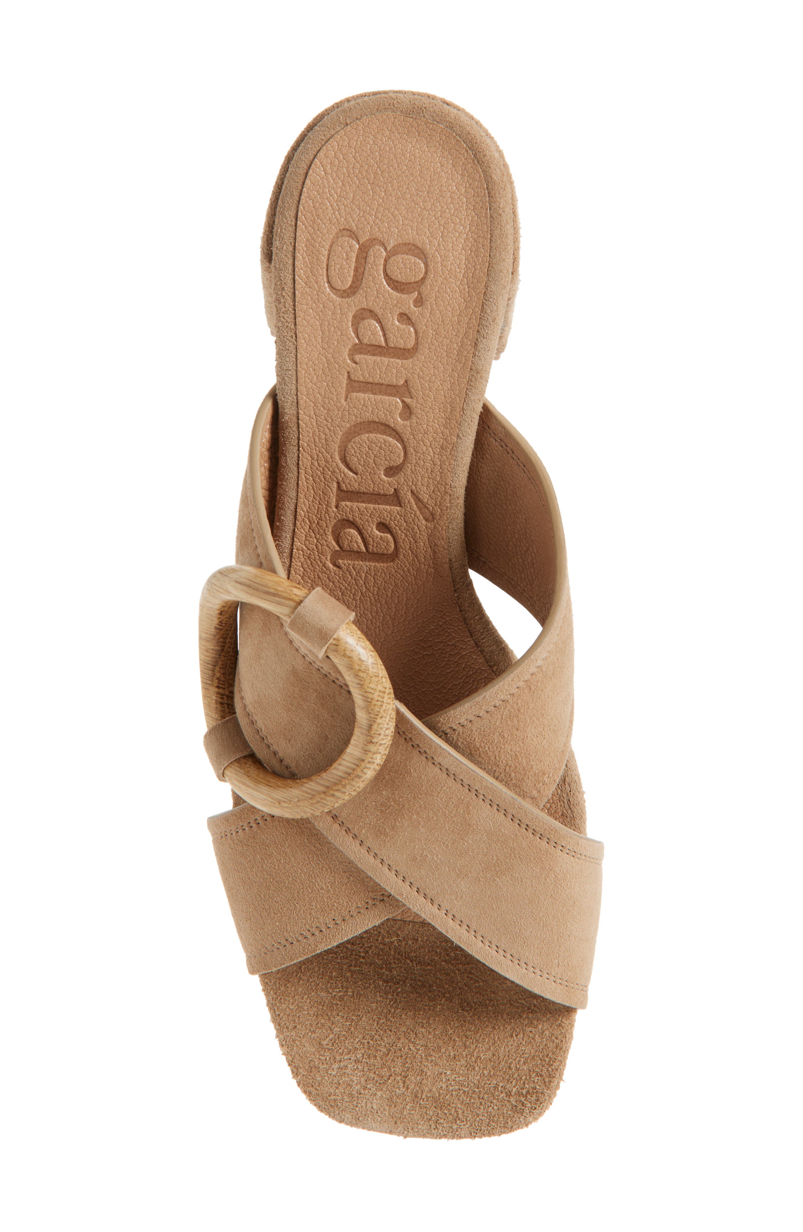 Pedro Garcia Uxia Slide Sandal, Alternate, color, Beige Plush Suede-Oak