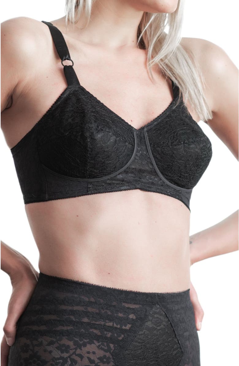 Rago Expandable Cup Wireless Shaper Bra, Main, color, Black