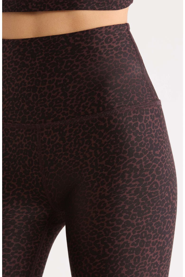 SoftMark Caught in the Midi High Waist Leggings, Alternate, color, COCOA PLUM LEOPARD