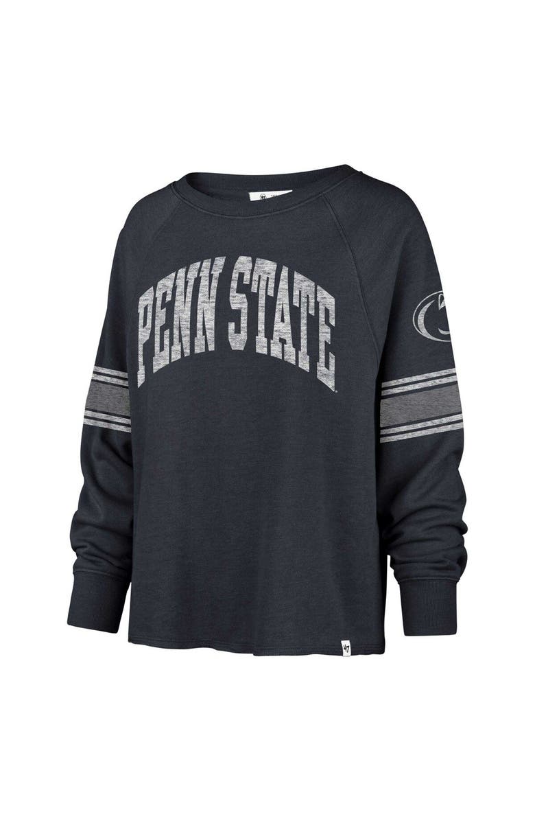 '47 Women's '47 Navy Penn State Nittany Lions Allie Modest Raglan Long Sleeve Cropped T-Shirt, Alternate, color,