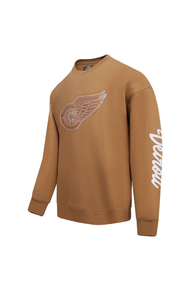 PRO STANDARD Men's Pro Standard  Brown Detroit Red Wings Paint the City Pullover Sweatshirt, Alternate, color, 