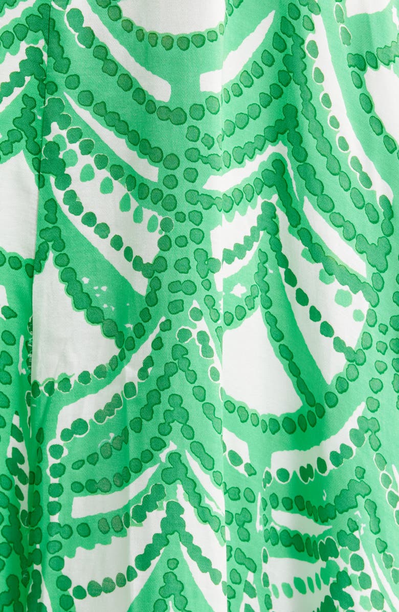 Poupette St Barth Denise Print Cover-Up Maxi Dress, Alternate, color, Green Himba