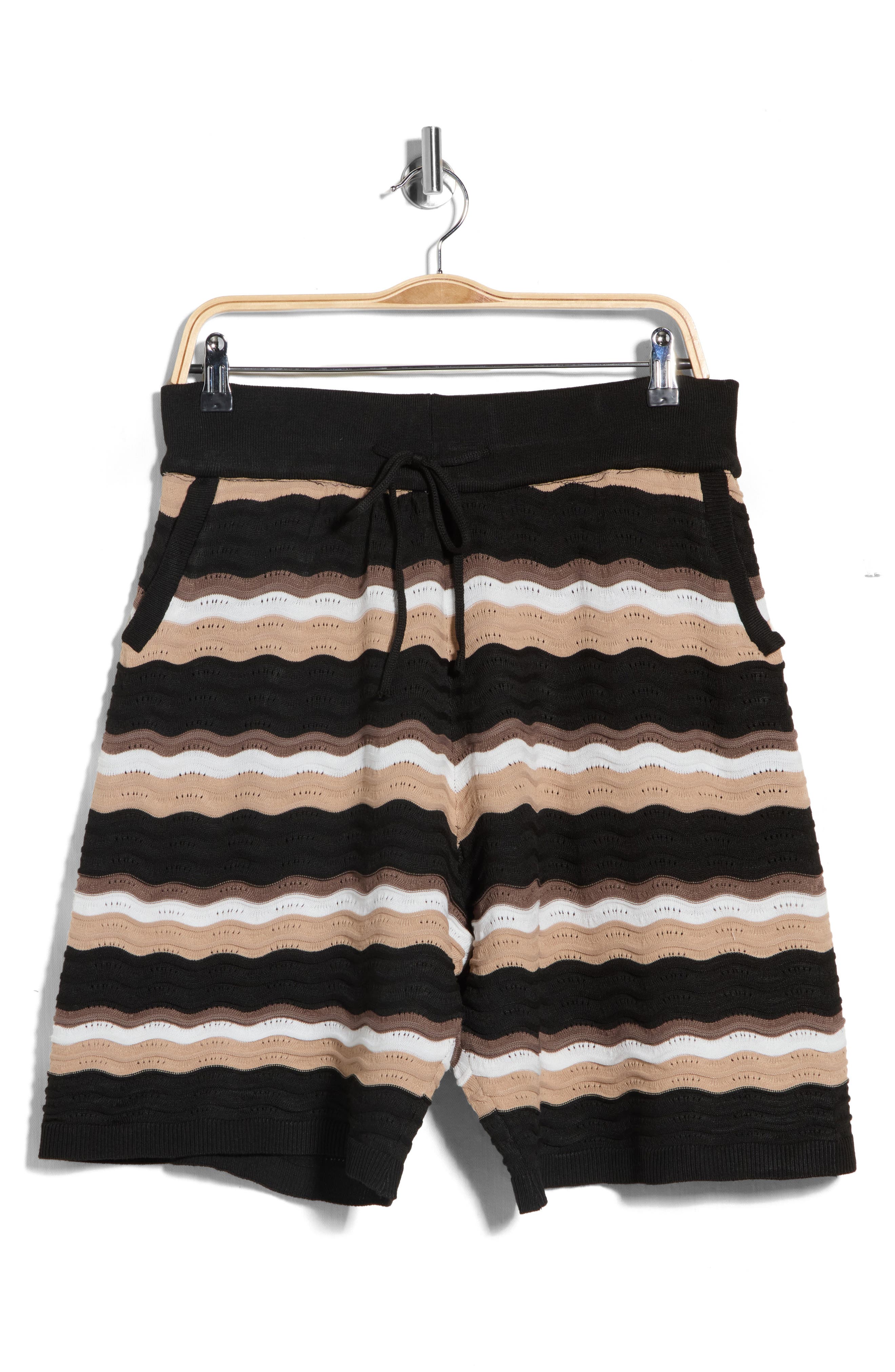 T.R. PREMIUM Textured Knit Striped Shorts
