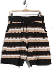 T.R. PREMIUM Textured Knit Striped Shorts