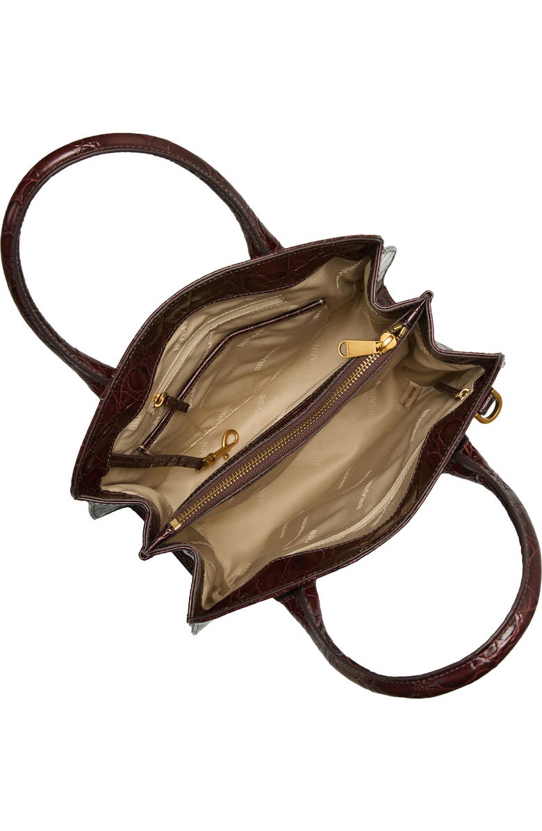 Brahmin Rosetta Lizard Embossed Leather Satchel, Alternate, color,