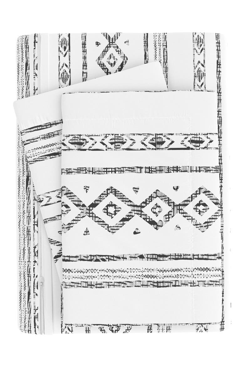 IENJOY HOME Premium Ultra Soft Geo Threads Pattern 3-Piece Duvet Cover Set, Alternate, color, LIGHT GRAY