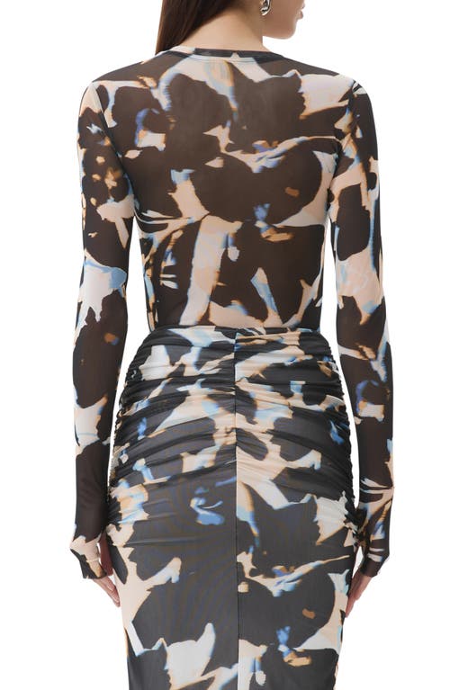 AFRM AFRM KAYLEE PRINTED LONG SLEEVE MESH TOP