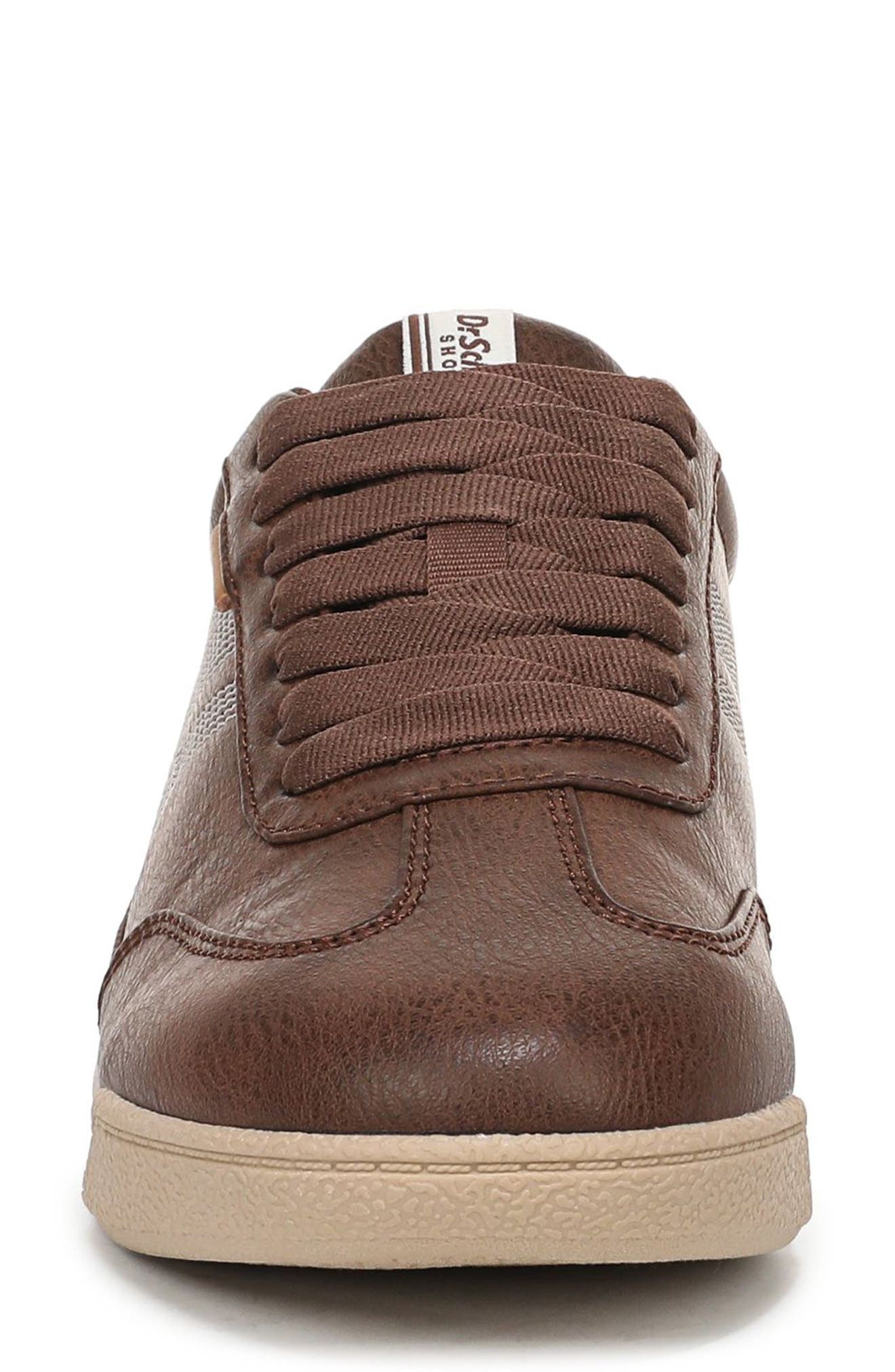 Throw Back Retro Sneaker, Alternate, color, WALNUT BROWN FAUX LEATHER