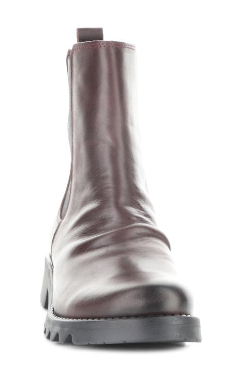 Fly London Medi Purple Leather Chunky Chelsea Boots In Multi