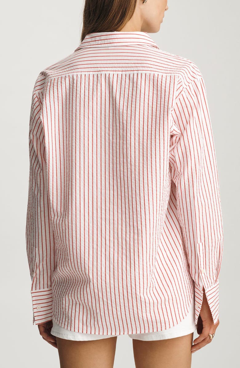 Mavi Jeans Stripe Relaxed Fit Stretch Cotton Button-Up Shirt, Alternate, color,