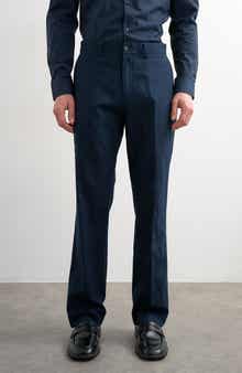 Linen Blend Straight Leg Pants