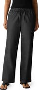 Eileen Fisher Organic Cotton Twill Straight Leg Drawstring Pants