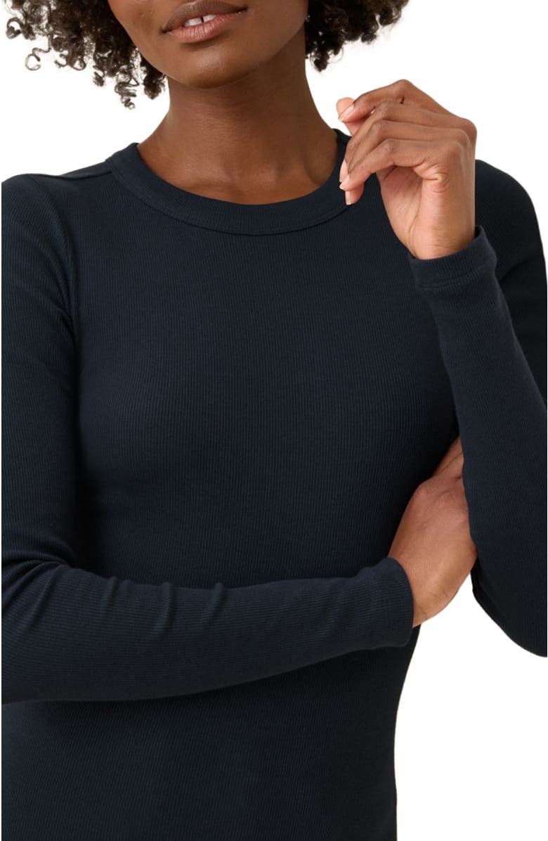Pact Perfect Rib Long Sleeve Tee, Alternate, color, Midnight Blue