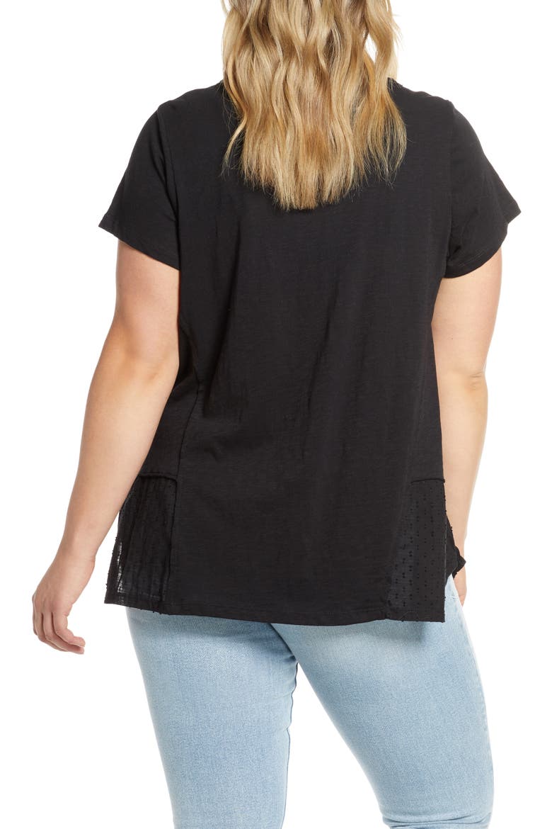 Clip Dot Detail Tee, Alternate, color, BLACK