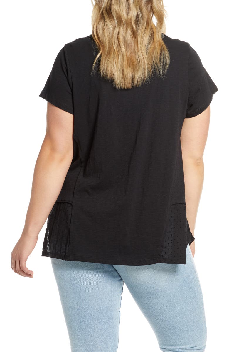 Caslon<sup>®</sup> Clip Dot Detail Tee, Alternate, color,