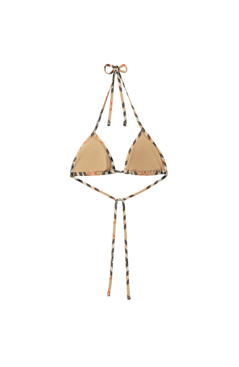 Burberry Check Bikini Top, Alternate, color, Sand