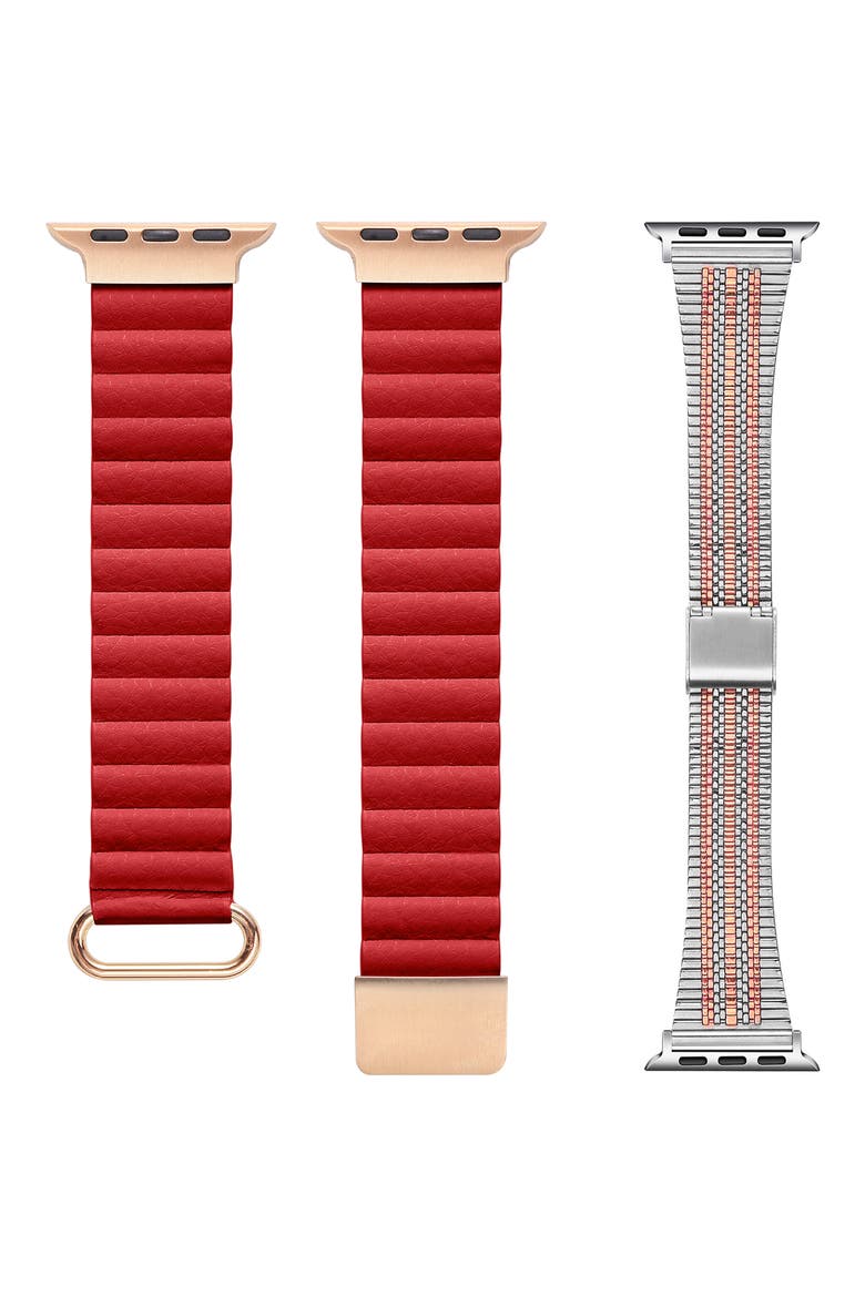 Assorted 2-Pack Apple Watch® Watchbands, Alternate, color, RED ASSORTED