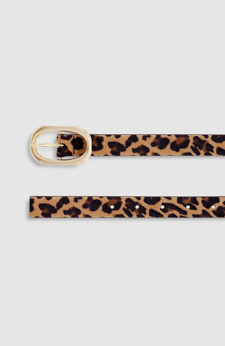 ANINE BING Small Signature Link Belt, Alternate, color, Leopard Print