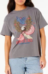 Rip Curl 4th of July Cotton Graphic T-Shirt
