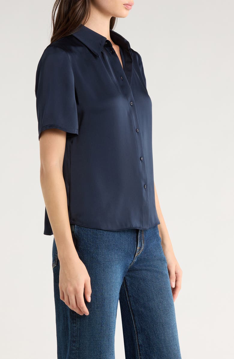 Favorite Daughter The Take Me Seriously Button-Up Shirt, Alternate, color, Navy