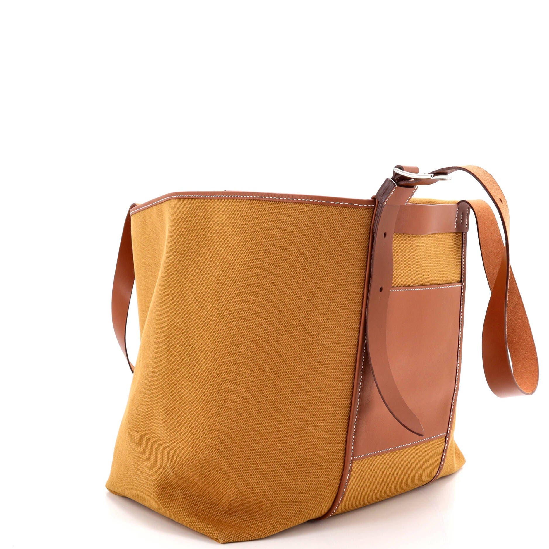 Pre-Owned Hermes Etriviere Pocket Tote Toile and Leather 35, Alternate, color, 