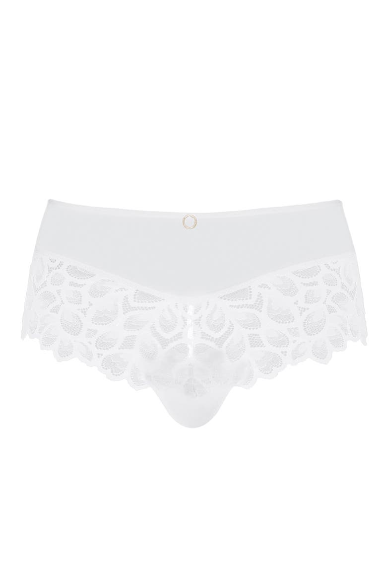 Allure Lace Cheeky Briefs, Alternate, color, IVORY