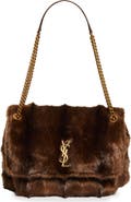 Saint Laurent Large Niki Faux Mink Shoulder Bag