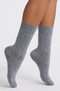 Nordstrom Rib Cashmere Blend Crew Socks