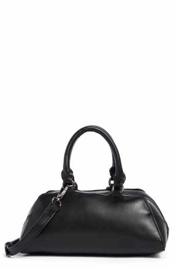 Faux Leather Top Handle Satchel