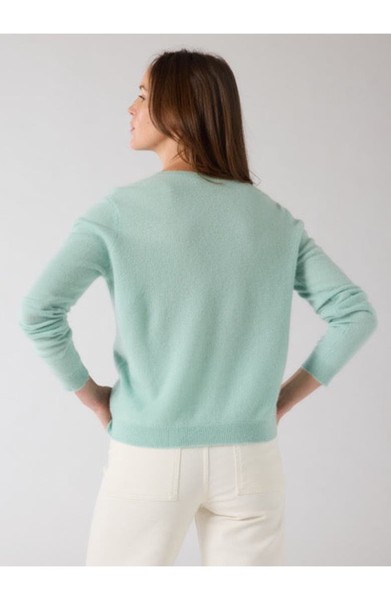 Majestic Filatures Cashmere Seamless Long Sleeve Crewneck, Alternate, color, Vert D'eau