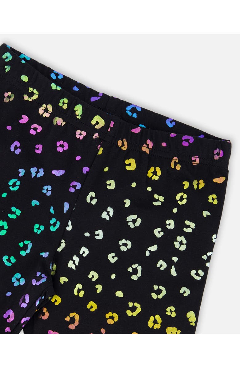 Deux par Deux Stretch Jersey Leggings, Alternate, color, Multicolor Leopard Print