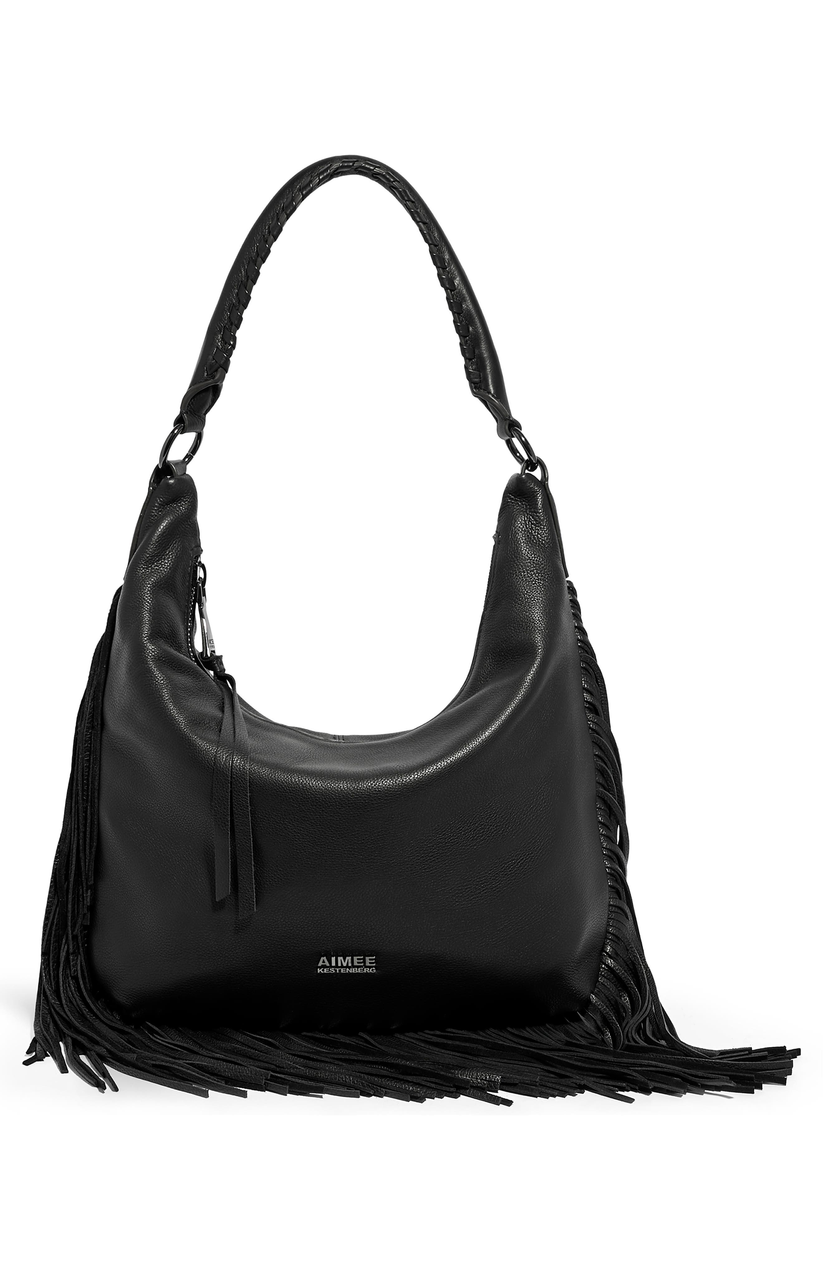 AIMEE Fringe Benefits Hobo Bag, Main, color, 