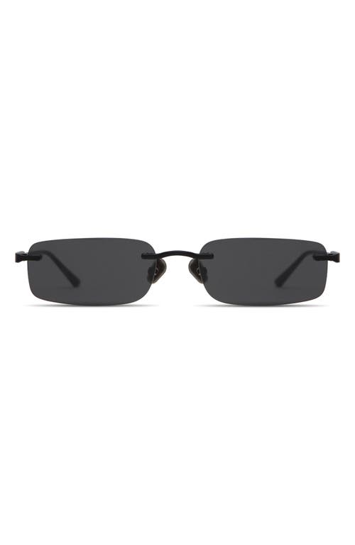 Elisa Johnson Kendall 55mm Rimless Rectangular Sunglasses In Black