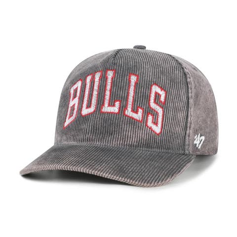 Men's '47  Charcoal Chicago Bulls Reclaim Snow Wash Corduroy Adjustable Hitch Hat